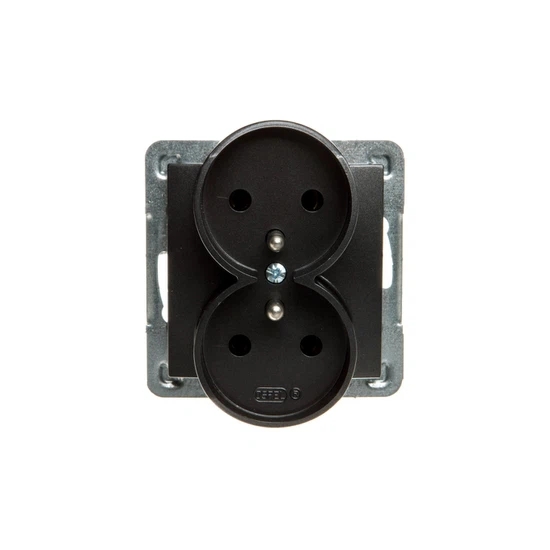 IMPRESJA Gniazdo podwójne z/u antracyt_1